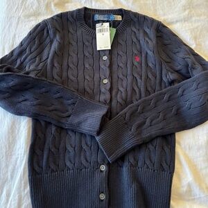 Polo Ralph Lauren Dark Blue Cable Knit Cardigan